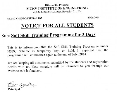 students notice for soft